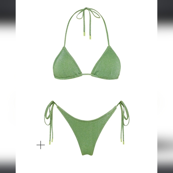 Vinca fawn sparkle String bathing suit top - Picture 5 of 7